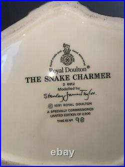 Royal Doulton THE SNAKE CHARMER Character Jug D6912 98/2500