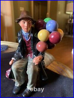 Royal Doulton The Balloon Man HN1954, The Old Balloon Seller HN1315 & Plate