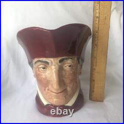 Royal Doulton The Cardinal Large Hand Painted Toby Mug Pitcher England 6 3/8