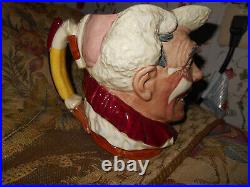 Royal Doulton The Clown Character Toby Jug D6322 with White HairHarry Fenton