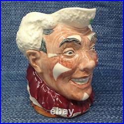 Royal Doulton The Clown Large Character Toby Jug 6.25 x 7.5 Mint