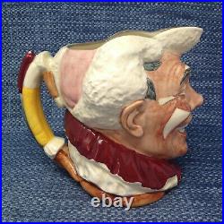 Royal Doulton The Clown Large Character Toby Jug 6.25 x 7.5 Mint