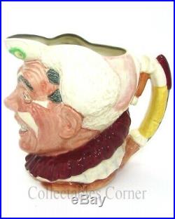 Royal Doulton The Clown White Haired Large Character Toby Jug D6322