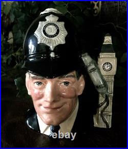 Royal Doulton The London Bobby LARGE D6744 Character Jug Big Ben Handle