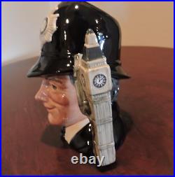 Royal Doulton The London Bobby LARGE D6744 Character Jug Big Ben Handle Royal Doulton The London Bobby LARGE D6744 Character Jug Big Ben Handle