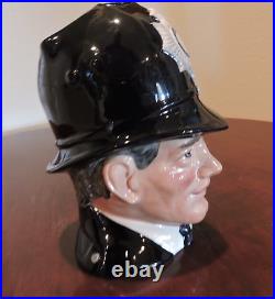 Royal Doulton The London Bobby LARGE D6744 Character Jug Big Ben Handle