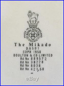 Royal Doulton The Mikado Character Jug 7 Large Made in England 1958 Toby Jug