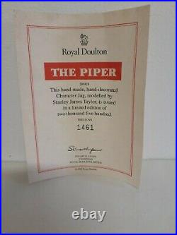 Royal Doulton The Piper D6918, Large Character Jug, 1992, Special Edition