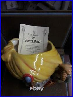 Royal Doulton, The Snake Charmer, Character Jug, Mib, Free Usps Shipping