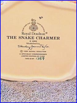 Royal Doulton The Snake Charmer Large Character Jug D6912
