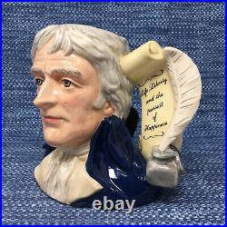 Royal Doulton Thomas Jefferson D6943 Character Toby Jug Large 7 Mint