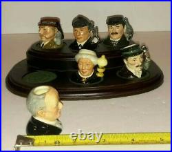 Royal Doulton Tiny Character Jug Set SHERLOCK HOLMES D7011-D7016 LTD ED 393/2500