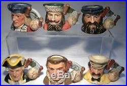 Royal Doulton Tiny Character Jug Set The Explorers + Stand