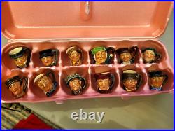 Royal Doulton Tiny Toby Character Jugs Mugs Charles Dickens Set 12 1940 to 60 Royal Doulton Tiny Toby Character Jugs Mugs Charles Dickens Set 12 1940 to 60