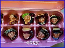 Royal Doulton Tiny Toby Character Jugs Mugs Charles Dickens Set 12 1940 to 60 Royal Doulton Tiny Toby Character Jugs Mugs Charles Dickens Set 12 1940 to 60