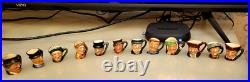 Royal Doulton Tiny Toby Character Jugs Mugs Charles Dickens Set 12 1940 to 60 Royal Doulton Tiny Toby Character Jugs Mugs Charles Dickens Set 12 1940 to 60