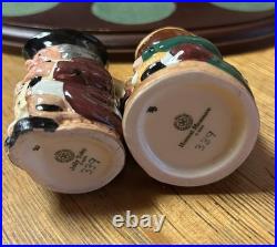 Royal Doulton Tiny Tobys Character Jug Set W Display Stand Set Of 6 Le 2500 Coa