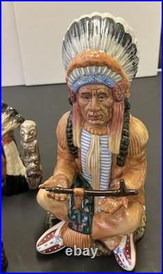 Royal Doulton Toby Jug 1966 North American Indian set/ The Chief statute