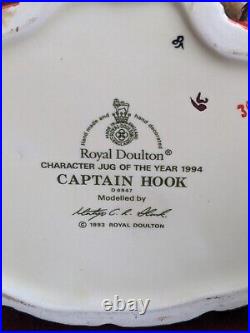 Royal Doulton Toby Jug Captain Hook 1994 Character Jug of the Year