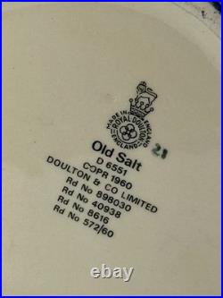 Royal Doulton Toby Jug Old Salt D6551 Large Vintage 1960s 7 Sailor Character