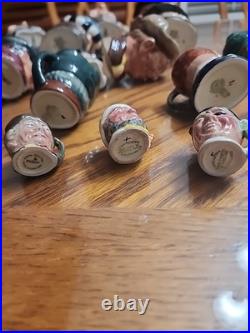 Royal Doulton Toby Jugs 18 Count in the lot, Large, Medium & Tini. Exc. Condit