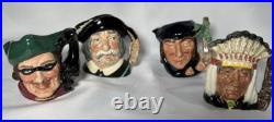 Royal Doulton Toby mugs lot of 10 3 1/2 inch size excellent condition
