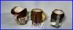 Royal Doulton Toby mugs lot of 10 3 1/2 inch size excellent condition