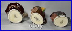 Royal Doulton Toby mugs lot of 10 3 1/2 inch size excellent condition