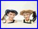 Royal Doulton Tom Sawyer Huckleberry Finn Character Jug Duo D7187, D7177 England