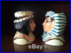 Royal Doulton Tutankhamen and Ankhesanamun Character Jugs D7127 and D7128