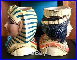 Royal Doulton Tutankhamun D7127 & Ankhesenamun D7128, 1998-99 LE1500 Each, 4.5