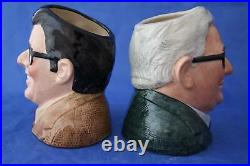 Royal Doulton Two Ronnies Ronnie Corbett Ronnie Barker Character Jugs Boxed/cert