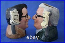Royal Doulton Two Ronnies Ronnie Corbett Ronnie Barker Character Jugs Boxed/cert