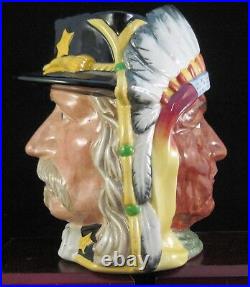 Royal Doulton Two Sided Character Jug Sitting Bull & Custer D6712