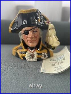 Royal Doulton Vice-Admiral Lord Nelson Character Jug Large D6932 WithCOA