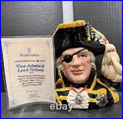 Royal Doulton Vice-Admiral Lord Nelson Character Jug Large D6932 WithCOA