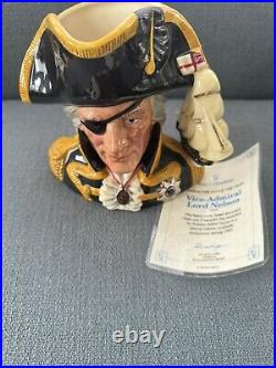 Royal Doulton Vice-Admiral Lord Nelson Character Jug Large D6932 WithCOA