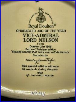 Royal Doulton Vice Admiral Lord Nelson D6932 Large Character Jug