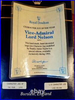 Royal Doulton Vice-Admiral Lord Nelson D6932, Special Edition with Box and CoA