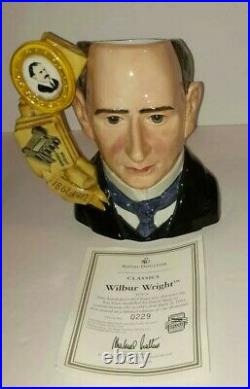 Royal Doulton Wilbur Wright Character Jug D7179 Ltd Edition 229/1000 Rare Coa