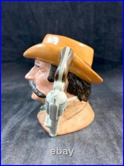 Royal Doulton Wild West Collection Wyatt Earp Character Jug Cowboy 5.5 Inches