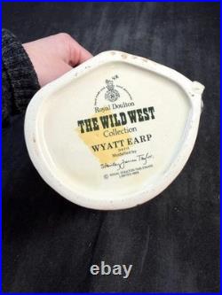 Royal Doulton Wild West Collection Wyatt Earp Character Jug Cowboy 5.5 Inches
