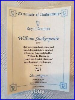 Royal Doulton William Shakespeare D6933 Ltd Ed 717/2500