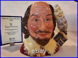 Royal Doulton William Shakespeare D7136, 1999 Character Jug of the Year