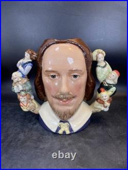 Royal Doulton William Shakespeare Jug D6933 Limited Edition No. 1187 with COA