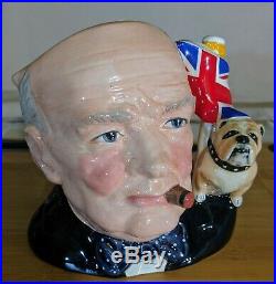 Royal Doulton Winston Churchill Bulldog Character Jug Of Year 1992 D6907 MINT JO