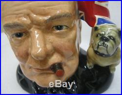 Royal Doulton Winston Churchill Character Toby Jug with COA MINT Jug of the Year
