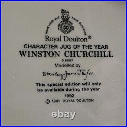 Royal Doulton Winston Churchill D6907 Character Jug Of The Year 1992 Bulldog