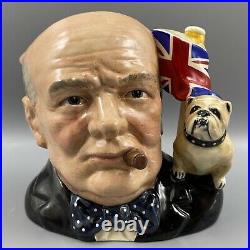 Royal Doulton Winston Churchill D6907 Character Jug Of The Year 1992 Bulldog COA