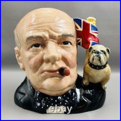Royal Doulton Winston Churchill D6907 Character Jug Of The Year 1992 Bulldog COA